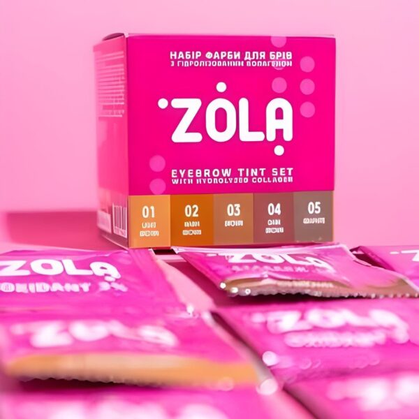 Zestaw Farb w saszetkach do Brwi z Oksydantem 3% Tint Set Zola