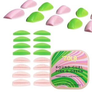 Wałeczki Silikonowe do Laminacji Rzęs Round Curl Pink & Green Zola