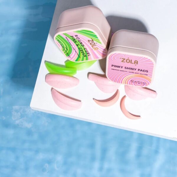Wałeczki Silikonowe do Laminacji Rzęs Round Curl Pink & Green Zola