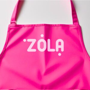 Fartuch Kosmetyczny Różowy Zola z Logo Elegancki Fartuszek dla Stylistki