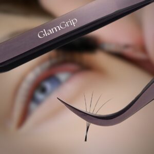 Moemi GlamGrip Precyzyjna Pęseta do Rzęs 1:1 i Objętościowych dla Profesjonalistek Nano Powłoka