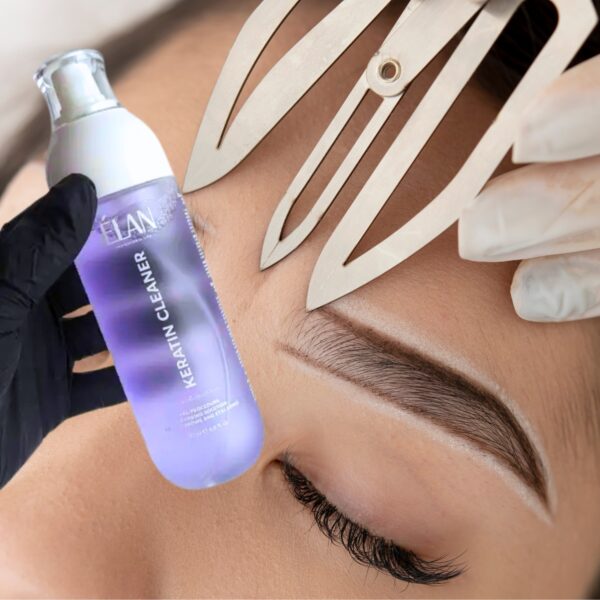Keratin Cleaner Elan Odtłuszczacz do Brwi i Rzęs 200ml Bez Alkoholu przed Koloryzacją
