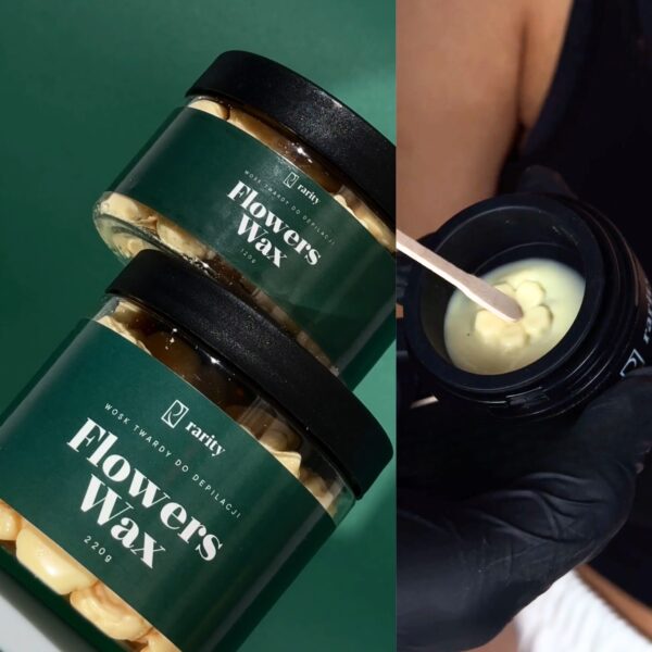 Rarity Flowers Wax PEARL – Twardy Wosk do Depilacji Brwi, Twarzy i Ciała 220g