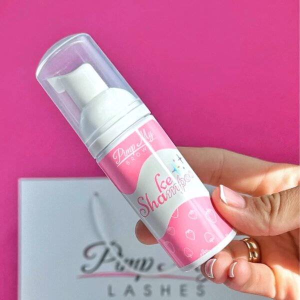 Shake Shampoo Pimp My Brows 50ml Różowy Piankowy Szampon do Brwi o Zapachu Truskawkowego Koktajlu