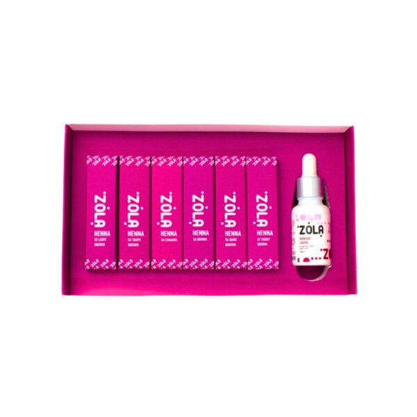 Brow Box 10g Zola Profesjonalny Zestaw Henny Pudrowej do Koloryzacji Brwi