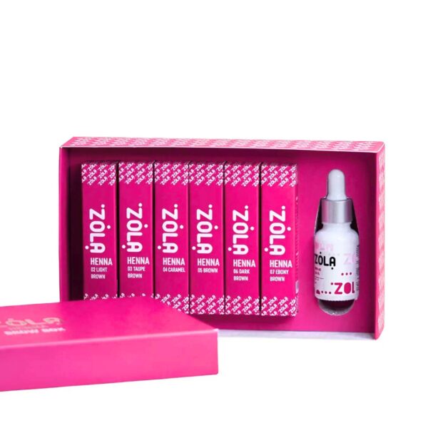 Brow Box 10g Zola Profesjonalny Zestaw Henny Pudrowej do Koloryzacji Brwi
