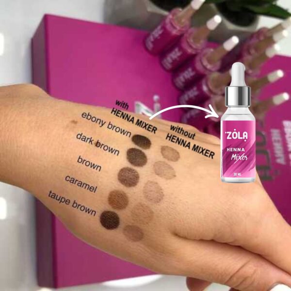 Brow Box 10g Zola Profesjonalny Zestaw Henny Pudrowej do Koloryzacji Brwi