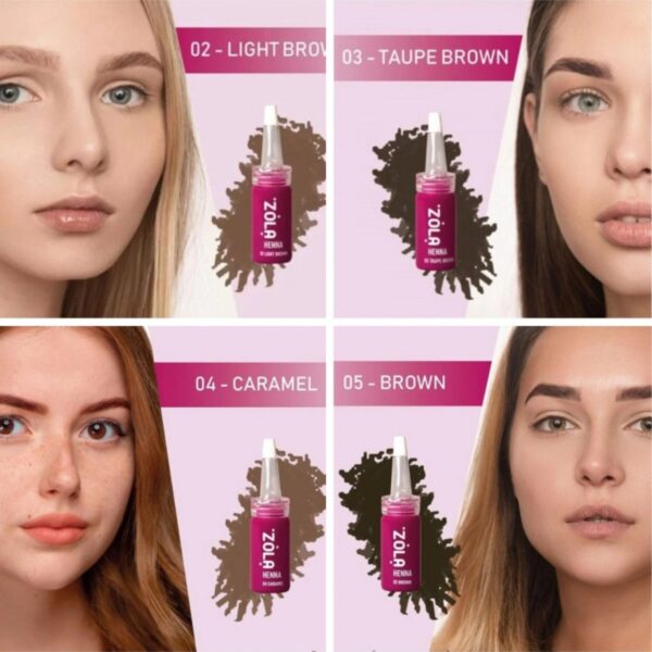 Brow Box 10g Zola Profesjonalny Zestaw Henny Pudrowej do Koloryzacji Brwi