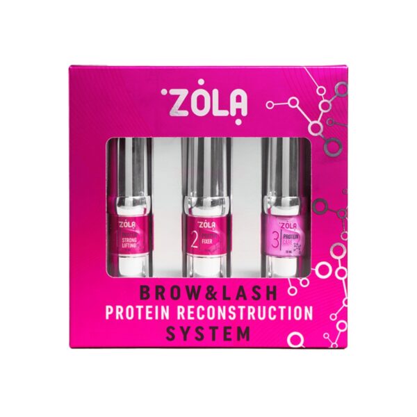 ZOLA Brow&Lash Protein Reconstruction System Zestaw do Laminacji Brwi i Liftingu Rzęs