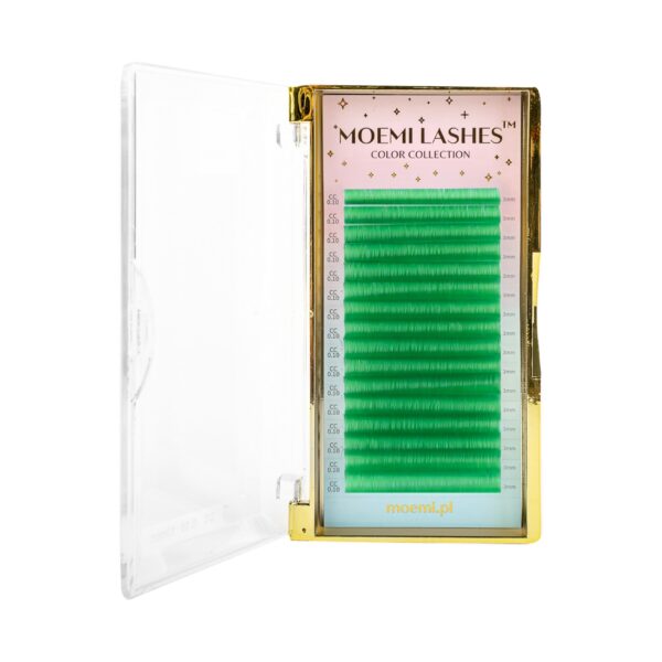 Zielone Rzęsy Moemi Lashes COLOR COLLECTION Green