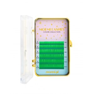 Zielone Rzęsy MINI MIX Moemi Lashes COLOR COLLECTION Green