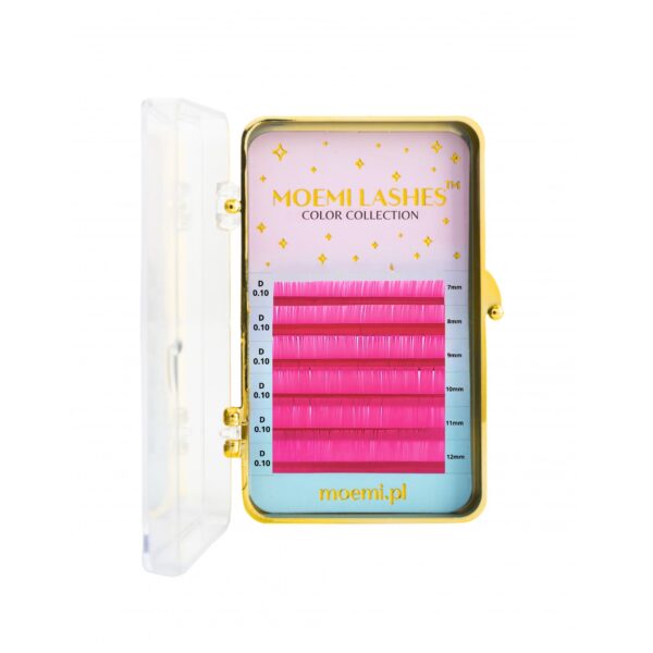 Różowe Rzęsy MINI MIX Moemi Lashes COLOR COLLECTION Pink