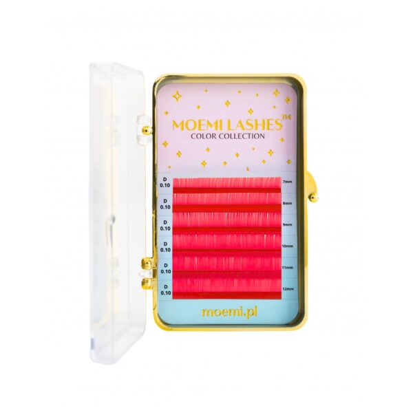 Czerwone Rzęsy MINI MIX Moemi Lashes COLOR COLLECTION Red