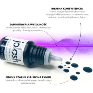 Jolash Volume UV Profesjonalny Czarny Klej UV do Przedłużania Rzęs
