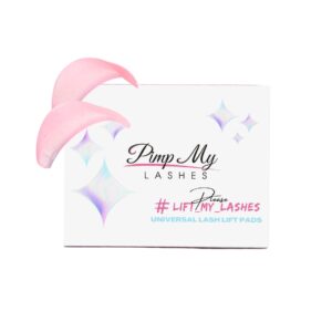 Różowe Brokatowe Wałeczki M CURL do Laminacji i Liftingu Rzęs Pimp My Lashes