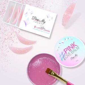 Różowe Brokatowe Wałeczki M CURL do Laminacji i Liftingu Rzęs Pimp My Lashes