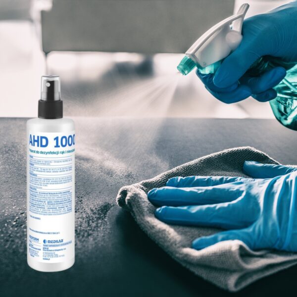 AHD 1000 250 ml Profesjonalny Płyn do Dezynfekcji Rąk i Skóry w Salonie Kosmetycznym