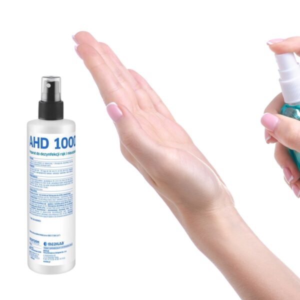 AHD 1000 250 ml Profesjonalny Płyn do Dezynfekcji Rąk i Skóry w Salonie Kosmetycznym