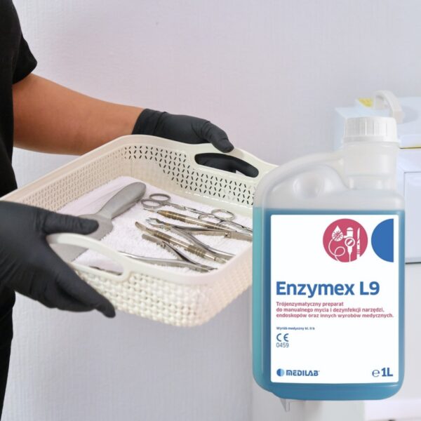 Enzymex L9 Medilab Płyn do Dezynfekcji i Mycia Narzędzi Kosmetycznych 1L