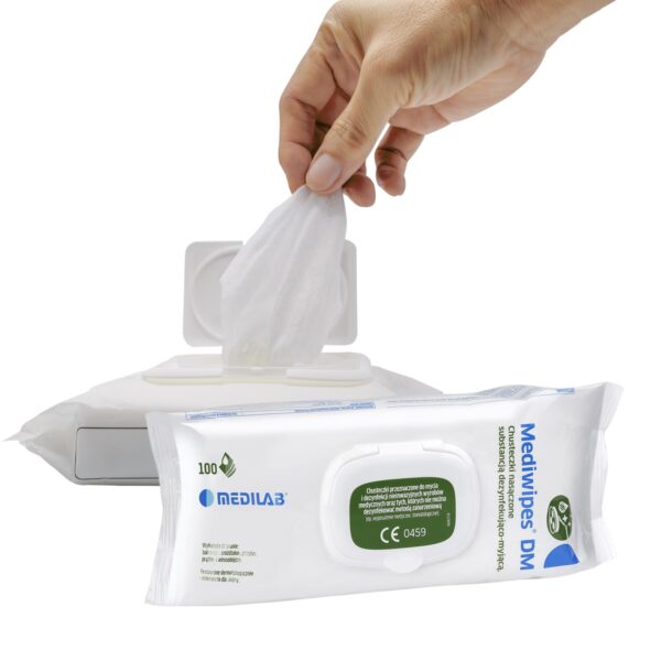 MEDIWIPES DM Premium Chusteczki do Dezynfekcji do Delikatnych Powierzchni 100 szt.
