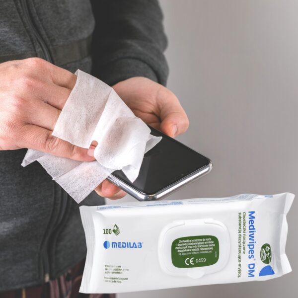 MEDIWIPES DM Premium Chusteczki do Dezynfekcji do Delikatnych Powierzchni 100 szt.