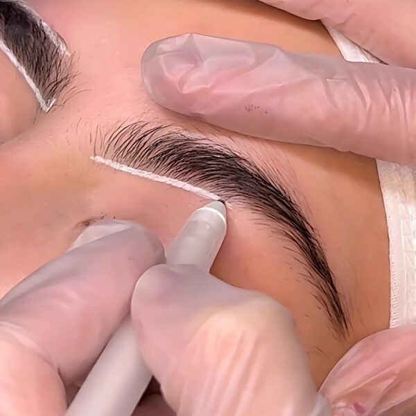 Pisak Długopis Żelowy do Geometrii Brwi Moemi Neonowy Różowy i Biały