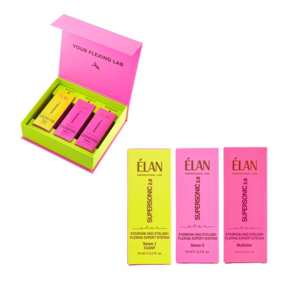 Zestaw do Laminacji Rzęs i Brwi SUPERSONIC Clear Elan Flexing Expert System