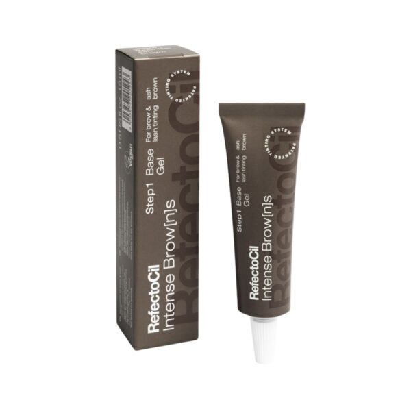 Farba do brwi i rzęs 15ml Ash Brown RefectoCil Intense BrowNs Base Gel bez PPD