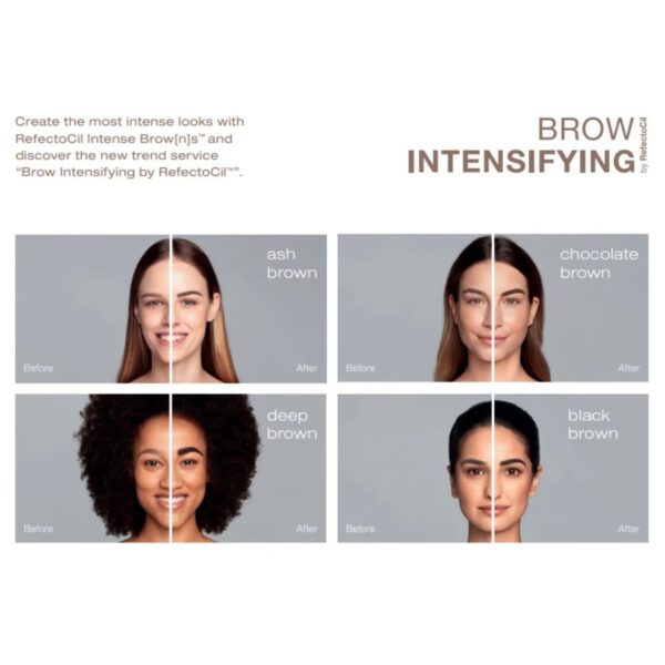 Farba do Brwi i Rzęs 15ml Black Brown RefectoCil Intense Brow[n]s Base Gel Bez PPD