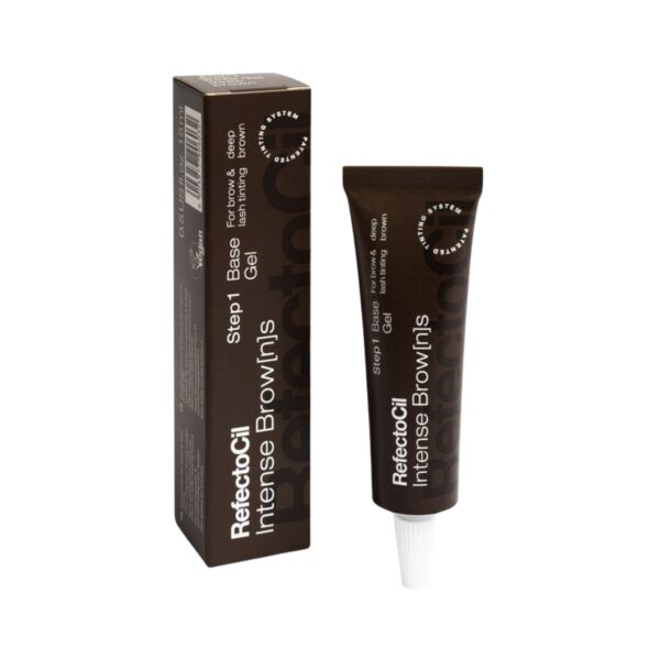 Farba do brwi i rzęs 15ml Deep Brown RefectoCil Intense BrowNs Base Gel bez PPD