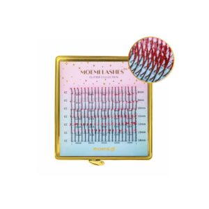 Czerwone Brokatowe Rzęsy Promienie Mini Mix Glitter Collection Moemi RED