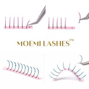 Jasno Różowe Brokatowe Rzęsy Promienie Mini Mix Glitter Collection Moemi LIGHT PINK