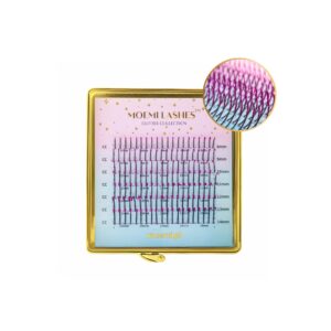 Różowe Brokatowe Rzęsy Promienie Mini Mix Glitter Collection Moemi DARK PINK