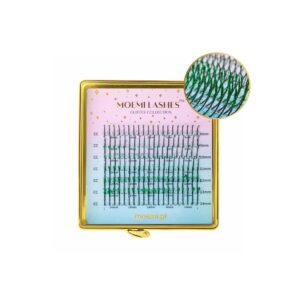 Zielone Brokatowe Rzęsy Promienie Mini Mix Glitter Collection Moemi GREEN