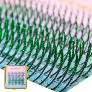 Zielone Brokatowe Rzęsy Promienie Mini Mix Glitter Collection Moemi GREEN