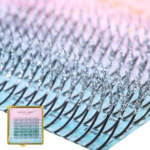 Srebrne Brokatowe Rzęsy Promienie Mini Mix Glitter Collection Moemi SILVER