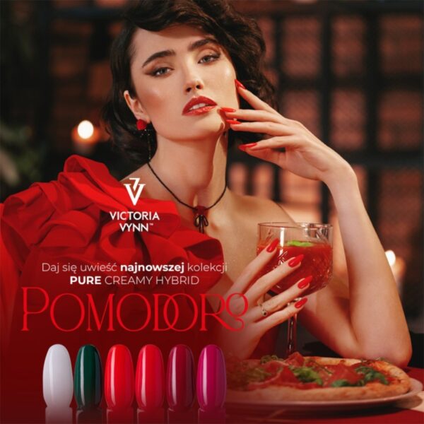 Czerwony lakier hybrydowy do paznokci No.265 Mamma Mia Victoria Vynn Pure Creamy Hybrid