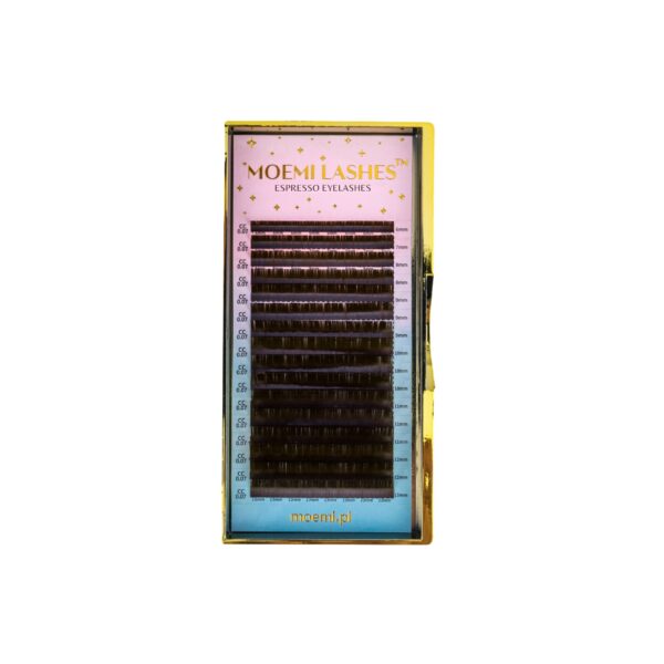 Rzęsy Ciemny Brąz ESPRESSO Moemi Lashes – Najlepsze Brązowe Rzęsy do Przedłużania