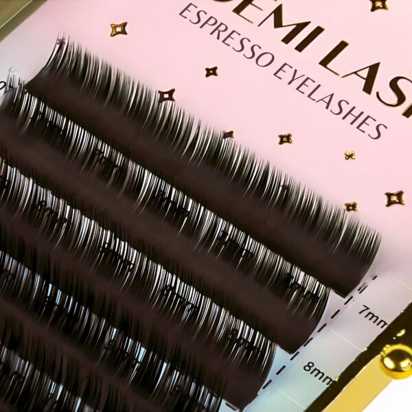 Rzęsy Ciemny Brąz ESPRESSO Moemi Lashes – Najlepsze Brązowe Rzęsy Skręt M
