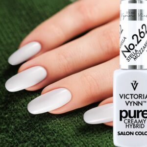 Biały lakier hybrydowy do paznokci No.262 Stella Victoria Vynn Pure Creamy Hybrid