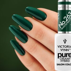 Zielony Lakier hybrydowy do paznokci No.263 Vasili Bazyli Victoria Vynn Pure Creamy Hybrid