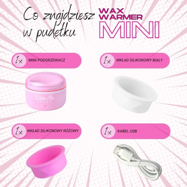 Mini Podgrzewacz do Wosku Pimp My Lashes – Mini Wax Heater do Depilacji Brwi, Wąsika i Twarzy
