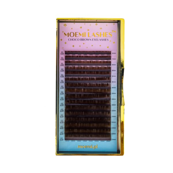 Brązowe Rzęsy Choco Brown Moemi Lashes Skręt M
