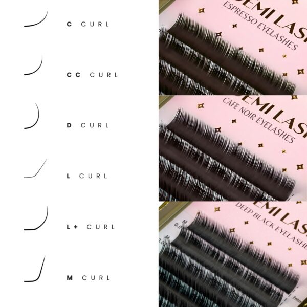 Brązowe Rzęsy Choco Brown Moemi Lashes Skręt M
