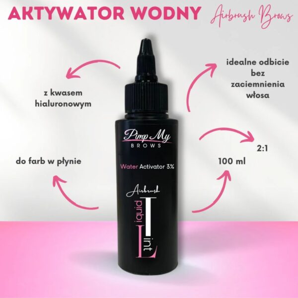 Aktywator Wodny 3% Liquid Tint Pimp My Brows 100 ml – do Koloryzacji Brwi Aerografem