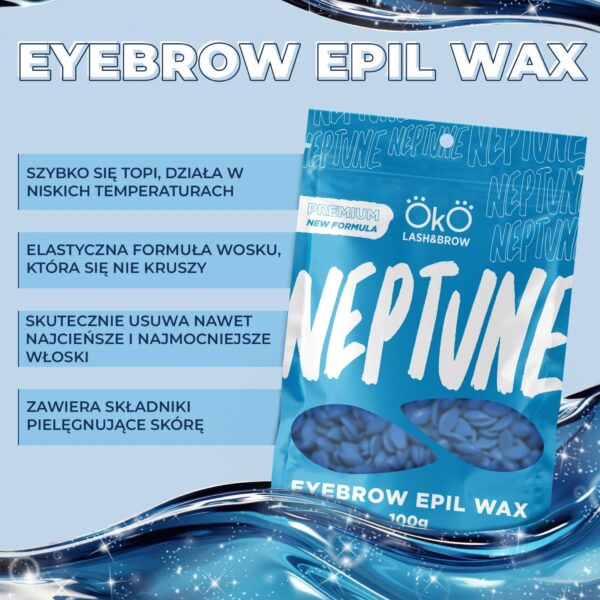 Wosk do depilacji brwi OKO Lash&Brow — Neptune (niebieski) lub Venus (różowy) — 100g