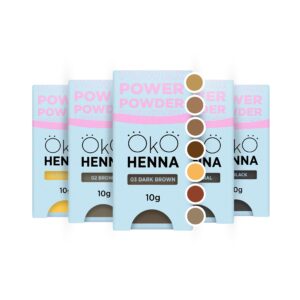 Henna Pudrowa do Farbowania Brwi OKO Power Powder — 10g | Mocne Krycie i Naturalny Efekt