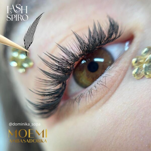 Rzęsy Anime Lashes Moemi Lash Spiro – Efekt Manga, Rzęsy Piórka, Mokry Look