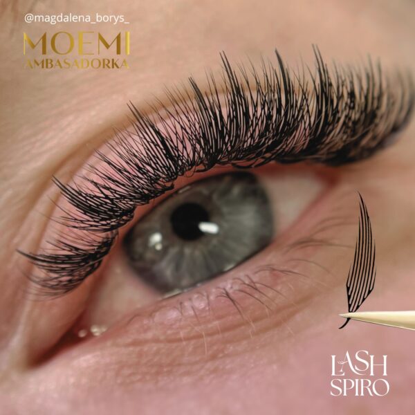 Rzęsy Anime Lashes Moemi Lash Spiro – Efekt Manga, Rzęsy Piórka, Mokry Look