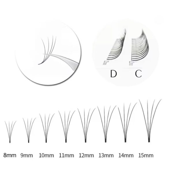 Rzęsy Kępki Magic 4D 400szt Moemi Lashes - Gotowe Kępki Do Przedłużania Rzęs